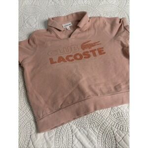 Lacoste Unisex Pink Short Sleeve Polo Shirt Size 8 Kids Club Lacoste